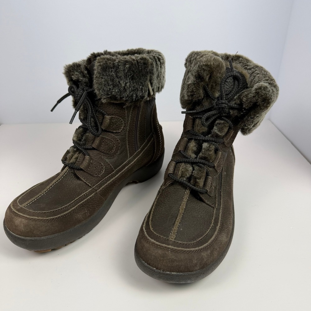 Blondo Aqua Protect Cottagecore Gorpcore Womens Winter Boots Brown Leather 9M